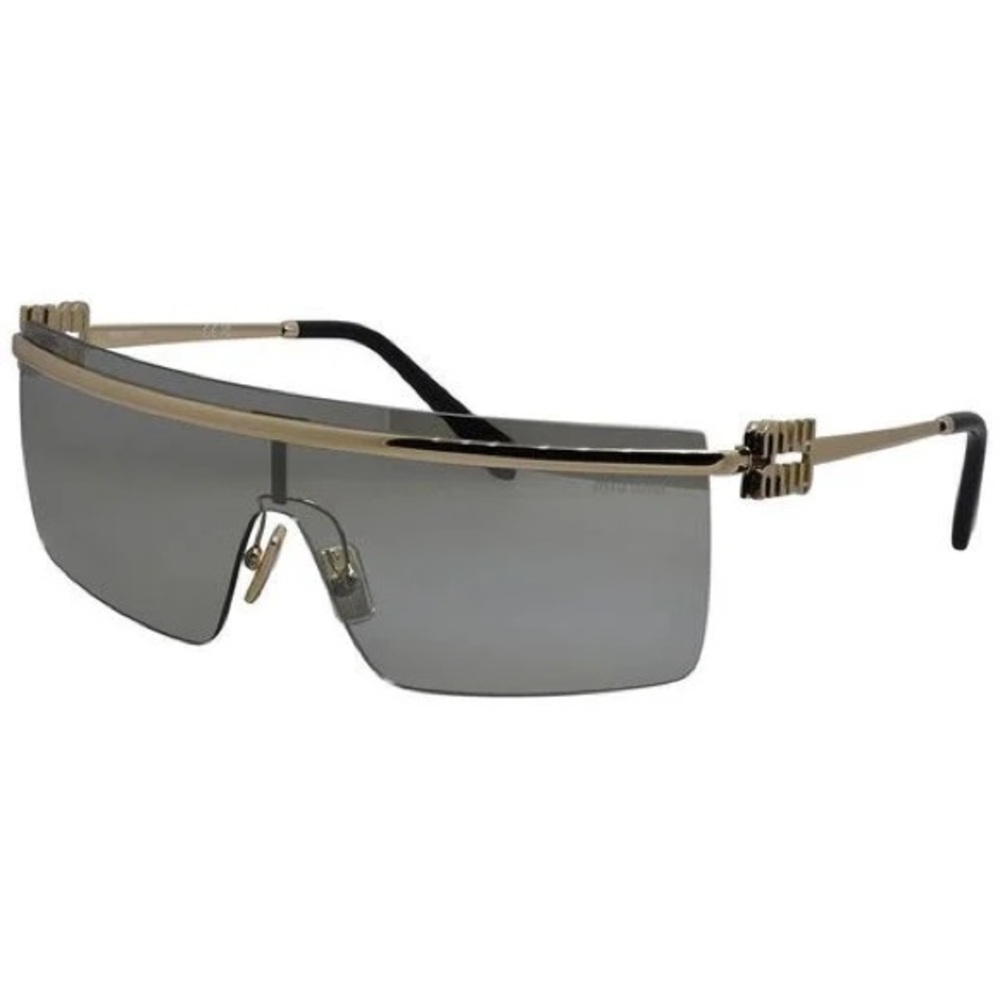 Miu Miu Gold Frame Sunglasses with Gray Lens